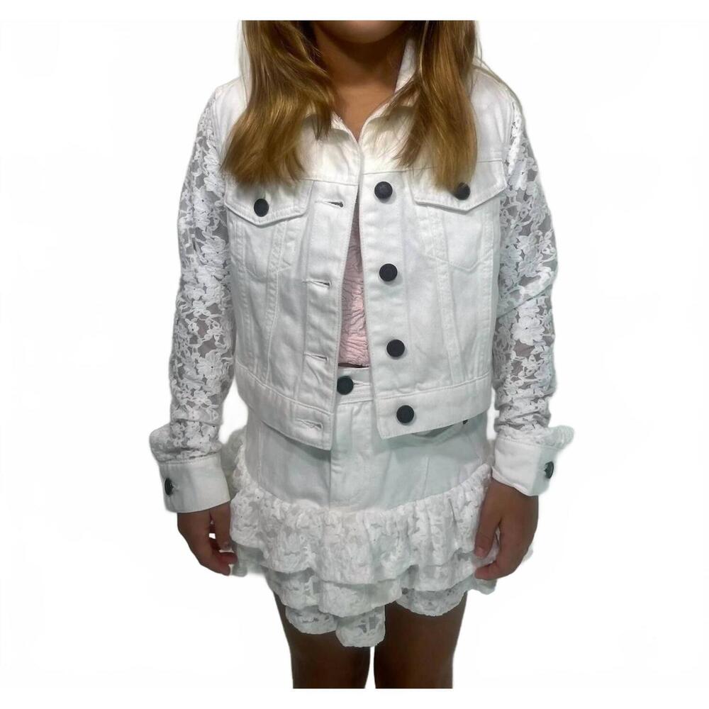 NEW KATIE J NYC girls malaga jacket in white